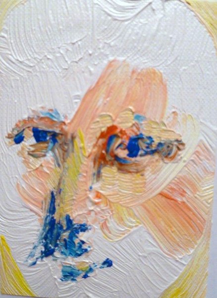 Face, Oil 19, ACEO by Strongwater Branching