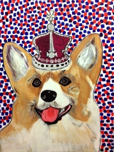 Corgi with crown