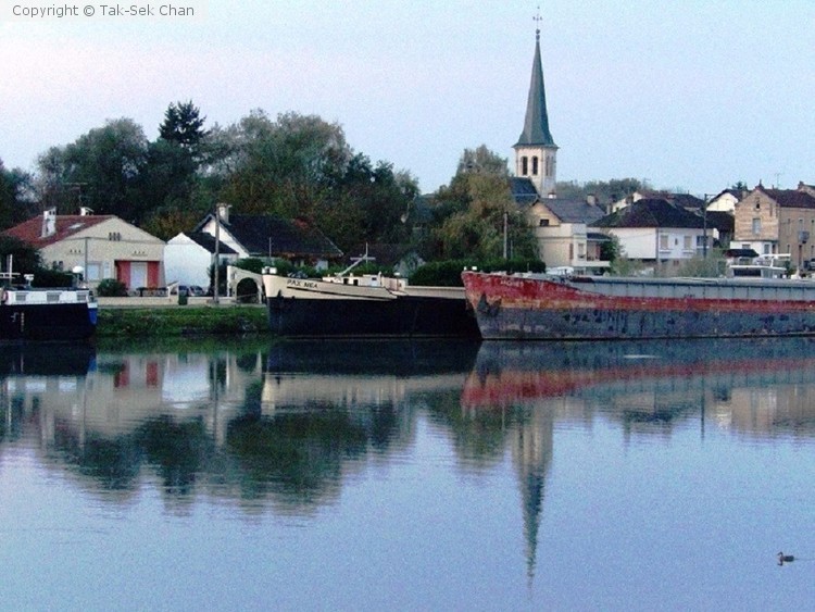 By the Saone River, Beaune, France, Nov. 2017