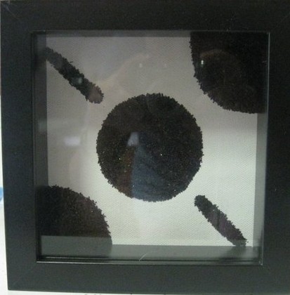 planet glitter on paper