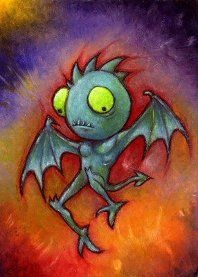 Card - Drakee in the Sky - SOLD