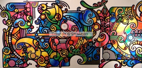 ABSTRACT  3' X 6' GRAPHIC DESIGN LEFT PANEL