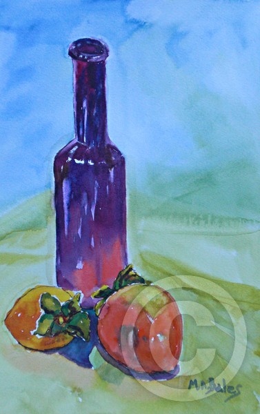 Wine and Persimmons