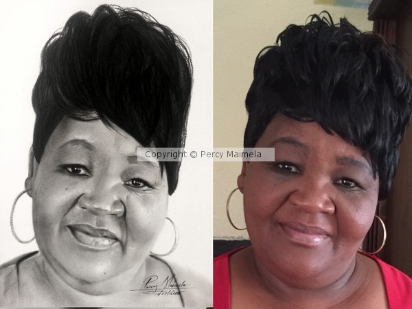 photo vs drawing by Percy Maimela