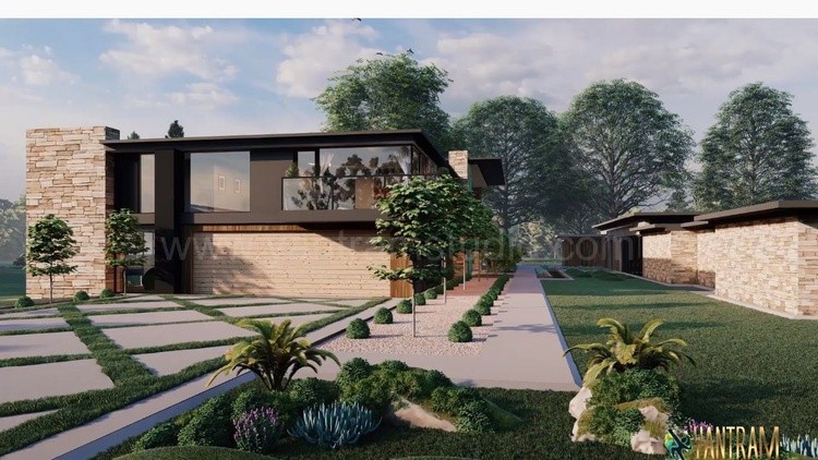 3d exterior rendering services of Amazing Villa by architectural design studio, Miami, Florida