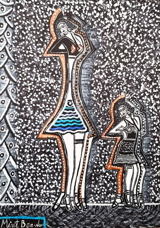 Art Israel modern painter autentic artwork Mirit Ben-Nun