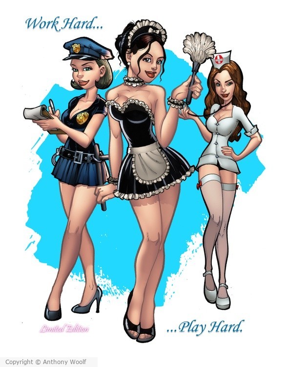 All in a days work Pinup