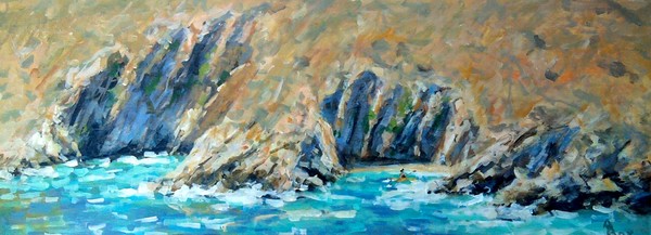 cave and a beach