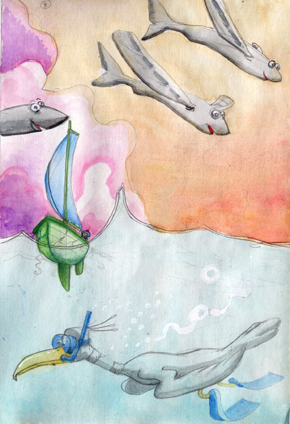 Flying fishes & swimming birds
