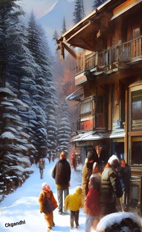 Holiday shopping at hill station