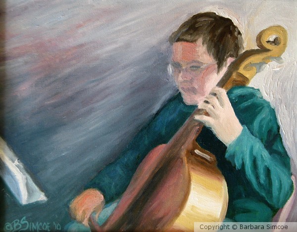 Greg plays his cello