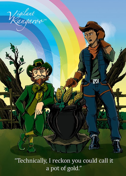 Vigilant Kangaroo finds a Pot of Gold