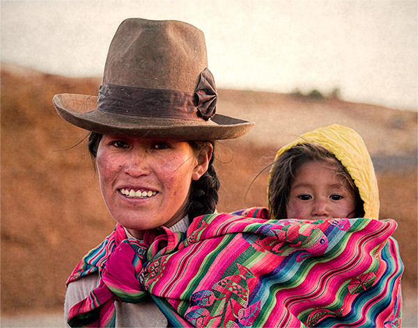 Andean Mother & Child at 13000 Feet