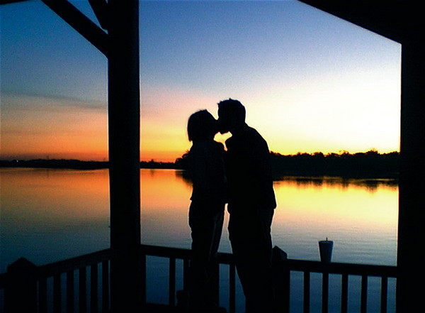 sunset kiss