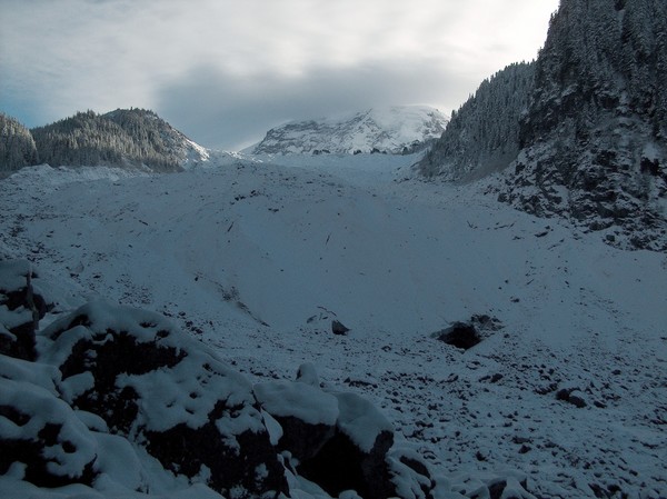 Carbon Glacier Under Snow