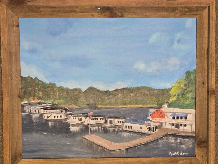 Mitchell Creek Marina painting