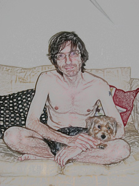 portrait with puppy