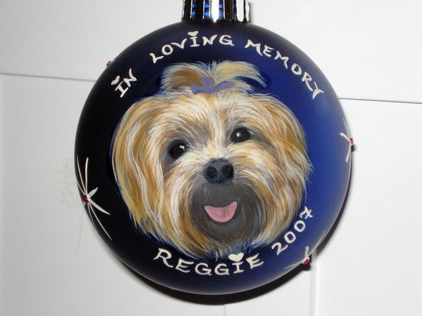 Handpainted Dog Christmas Ornament