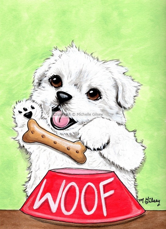 White Doggie Woof