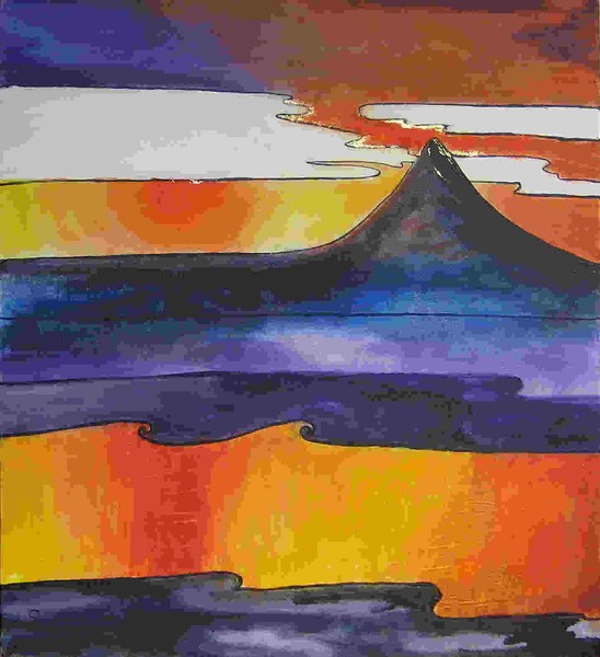 Taranaki Sunset - styalised