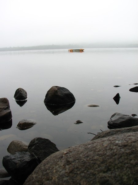 foggy rock