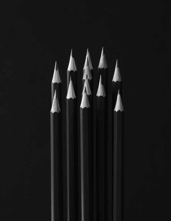 pencils in Black and White