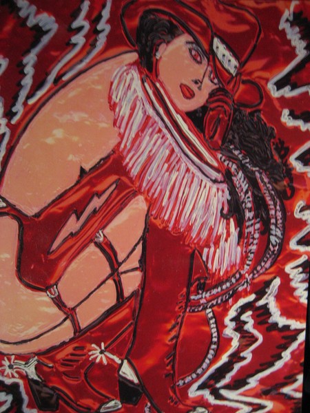 cowgirl in red