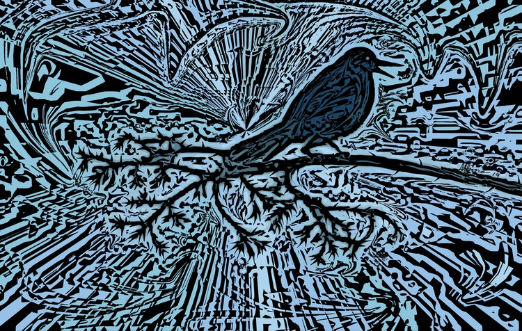 BIRD HAPPY (EVEN WITH THORNS)