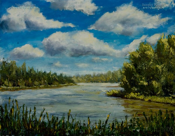 seascape oil painting on canvas: Sun Lake Gat, Bel