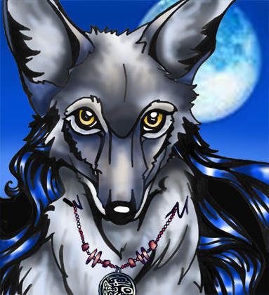 Coyote Woman at Night