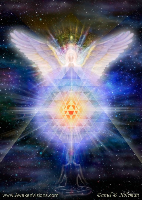 V031MeditatorYantraAngel 5x7