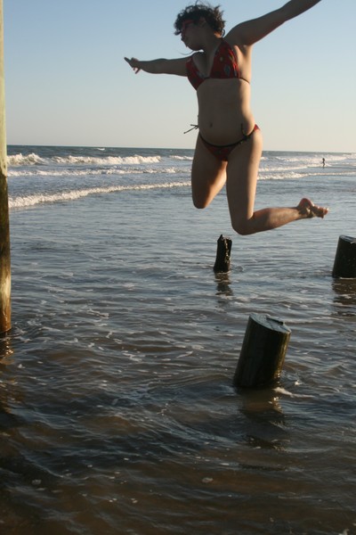 Jump around.