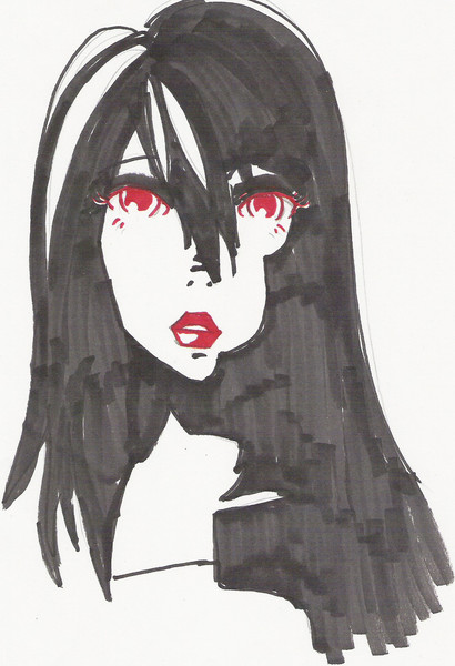 red and black