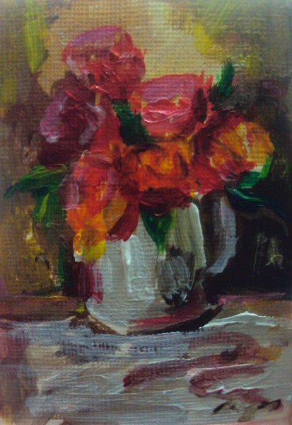 Oil Painting flowers bouquet