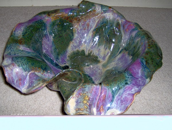 Fallen clay bowl