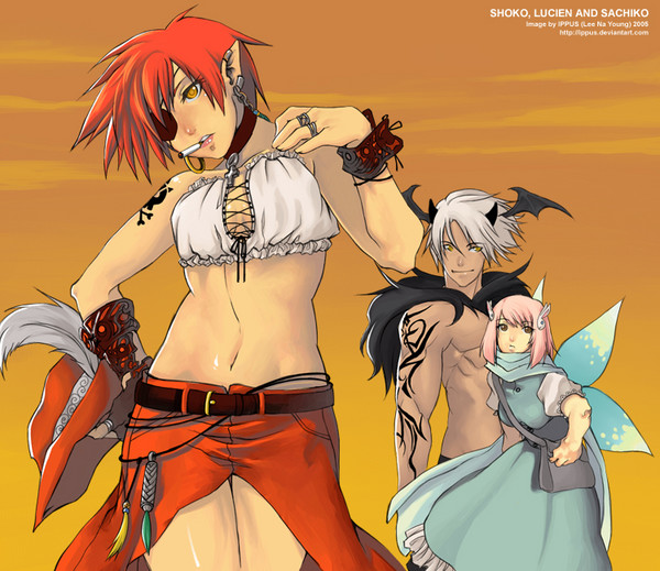 Shoko, Lucien and Sachiko