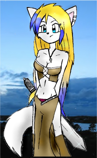 Missy Gabrielle holding Shadows Sword
