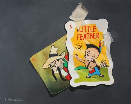 Little Feather Vintage Card by K Henderson