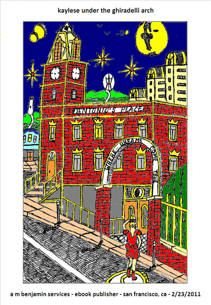 kaylese under ghiradelli arch in digital paint