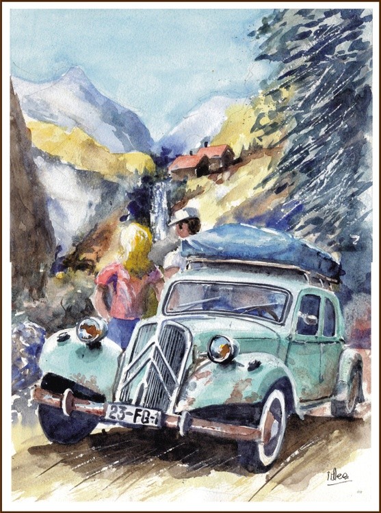 Old Citroën front-wheel drive, of the fifties