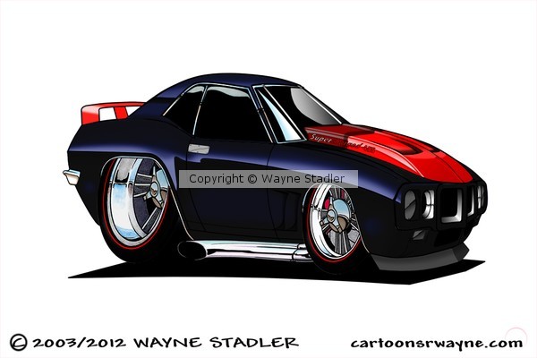 Black and Red 69 Pontiac Firebird Track Day car