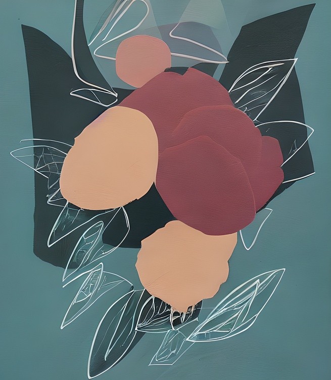 Dark tones abstract bouquet