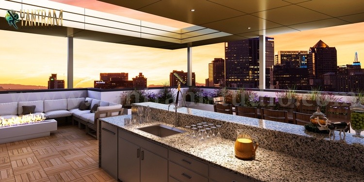 Dream Rooftop Landscape Rendering Service by Architectural Rendering Company, Milan - Italy