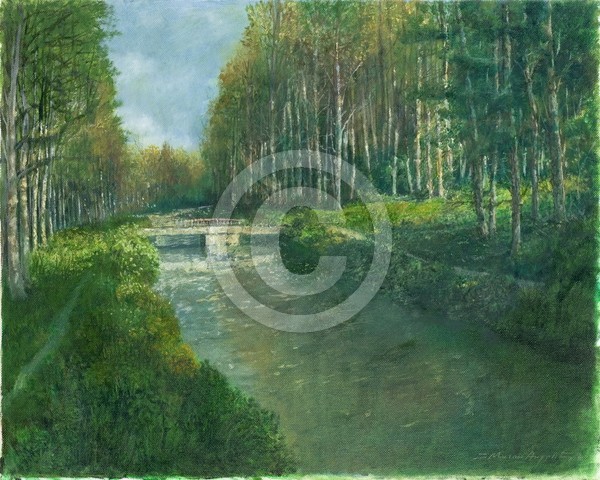 Brücke 50x40 oil on canvas