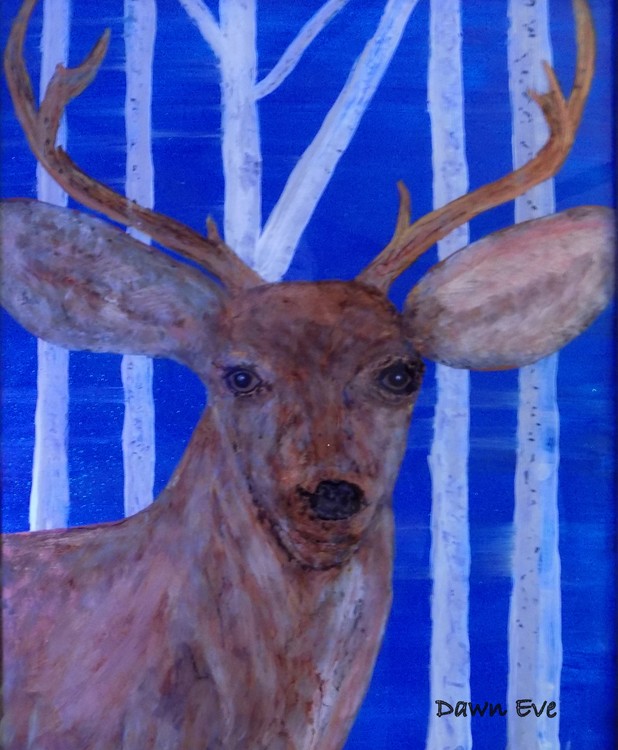 AI deer reverse glassart