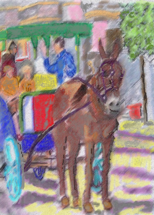 071019 digital color pencil French Quarter