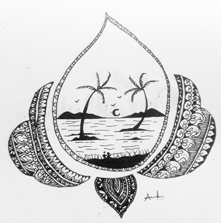 Mandala scenery art