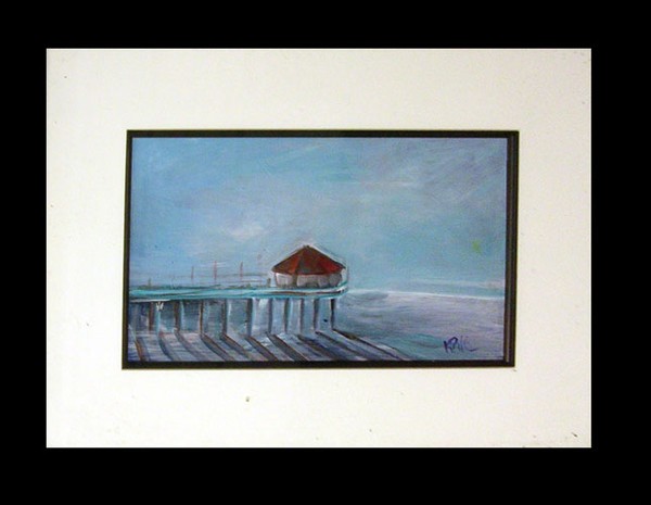 manhattan beach pier framed