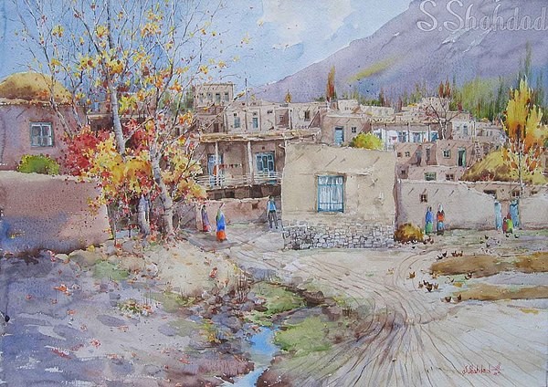 village near tabriz iran
