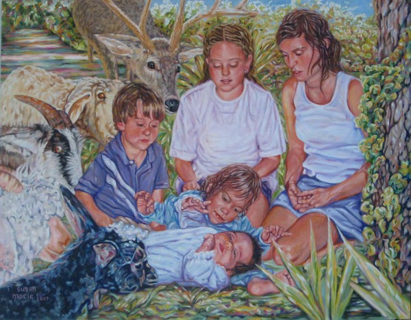 modern nativity painting